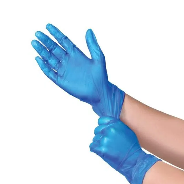 Vinyl Gloves Blue Powder Free (S,M,L)